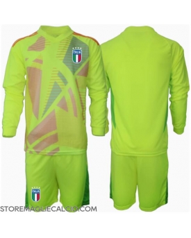 Italia Portiere Maglia Gara Casa Repliche Europei 2024 Bambino Maniche Lunghe